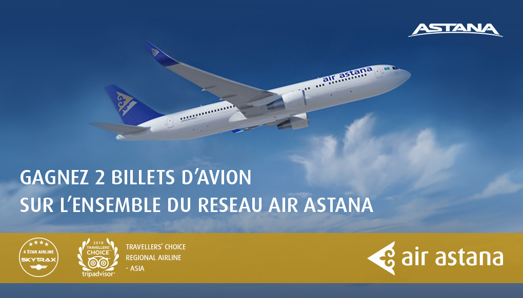 Air Astana vous offre 2 billets d’avion !
